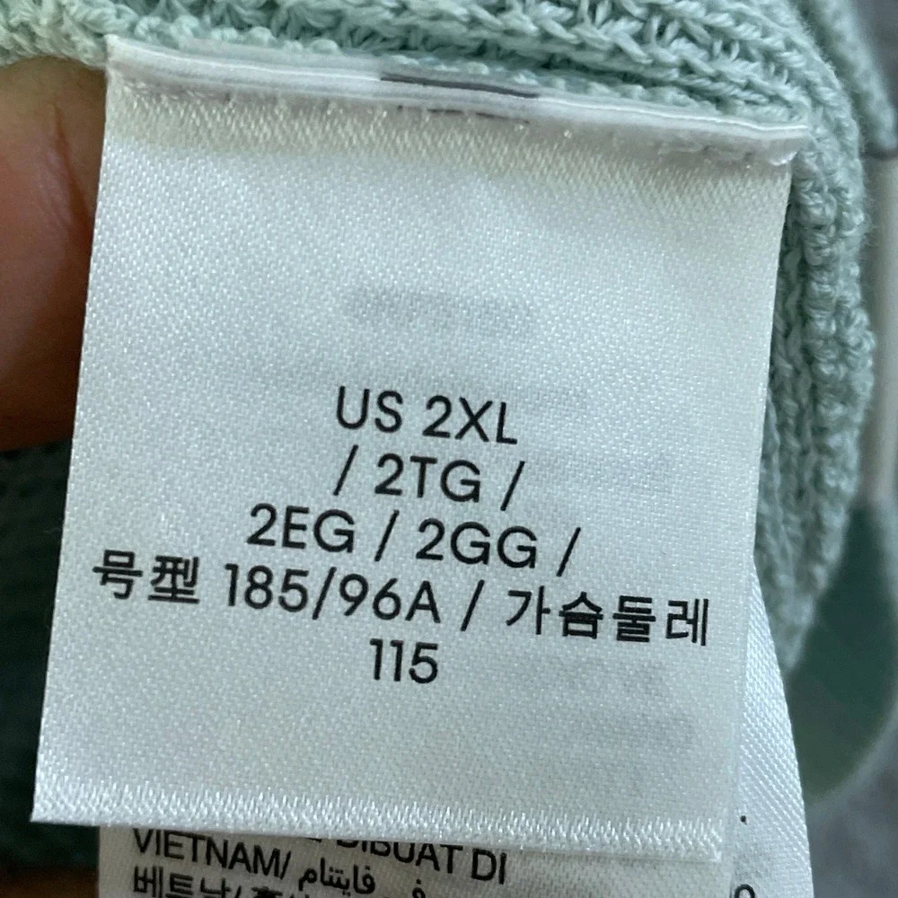 NWOT Calvin Klein Jeans Waffle Knit Sweater Polo Shirt Men's 2XL Green Cotton